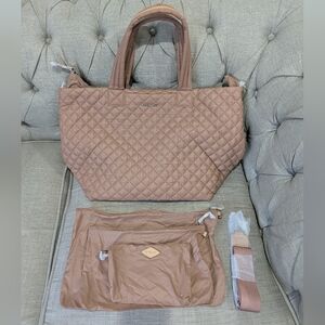 MZ Wallace Large Metro Tote Deluxe in Dusty Rose